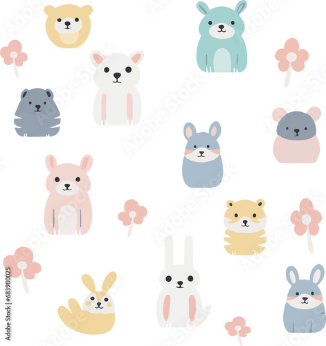 cute animal - pastel theme
