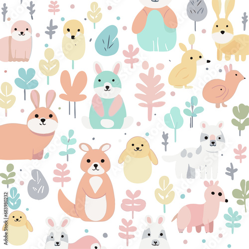 cute animal - pastel theme