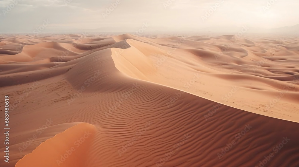 a desert with sand dunes
