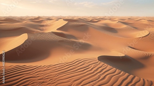 a desert landscape with sand dunes