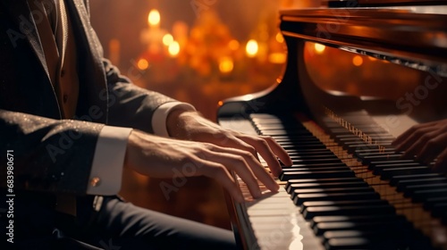 a person playing a piano photo