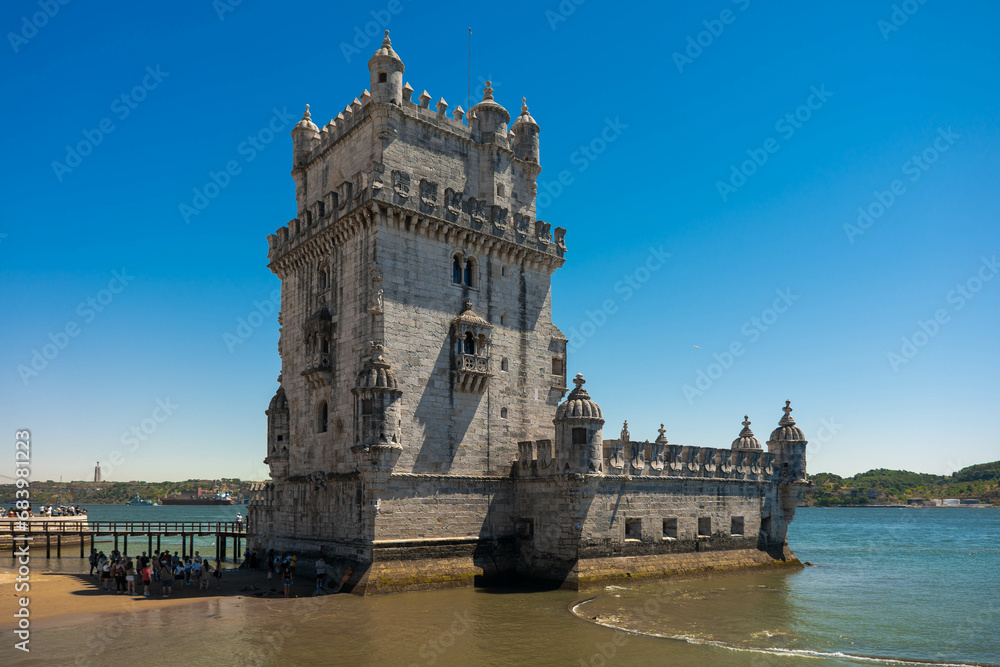 Lisbon, Portugal - 10.08.2023: Belém Tower (Torre de Belém)