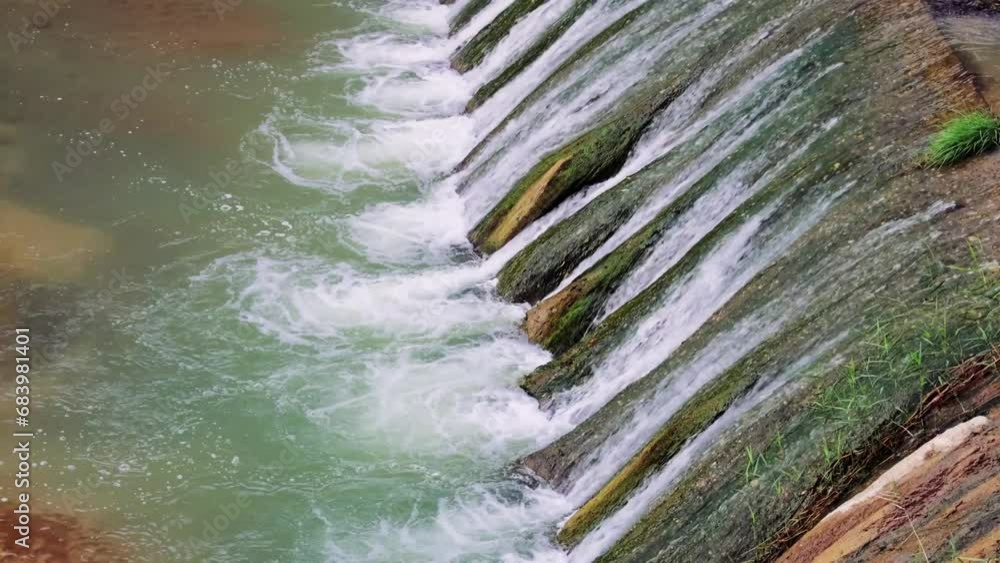 Kapikaya canyon dam, a dynamic example of hydroenergy. Flowing water in