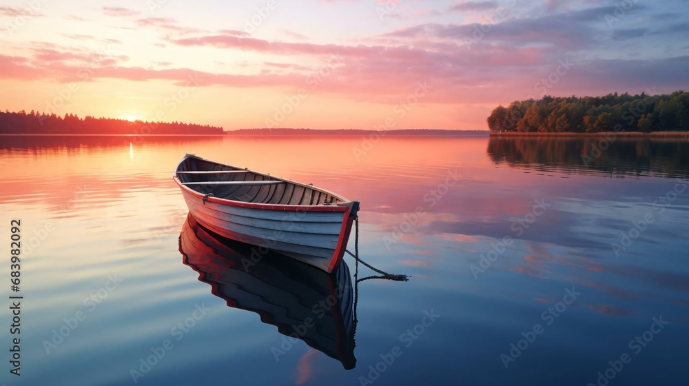 Fototapeta premium a boat on the water