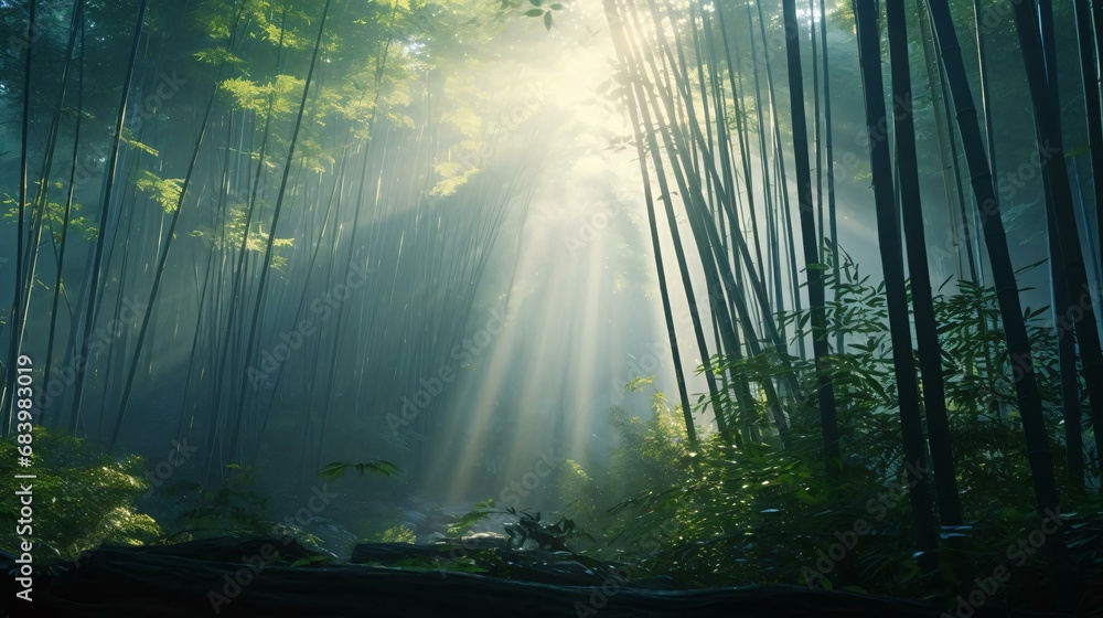 Naklejka premium a forest with trees