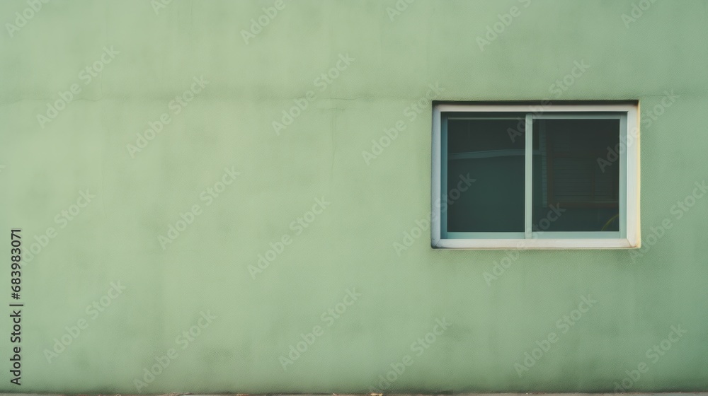 a window on the side of a building with a red fire hydrant in the foreground and a red fire hydrant in the background. a window on the side of a building with a red fire hydrant in the foreground and a red fire hydrant in the background.