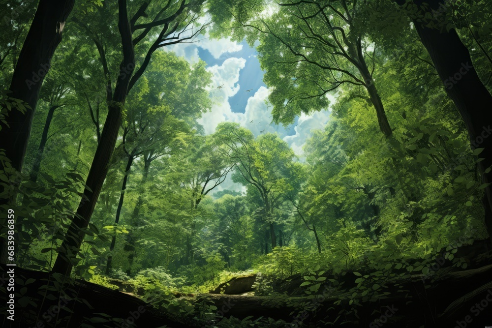 Captivating Vista: The Unique Perspective from the Pinnacle of Nature's Green Majesty Generative AI Captivating Vista: The Unique Perspective from the Pinnacle of Nature's Green Majesty Generative AI
