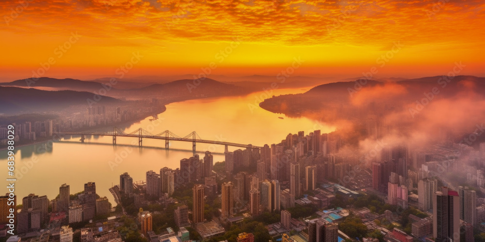 Chongqing aerial view China