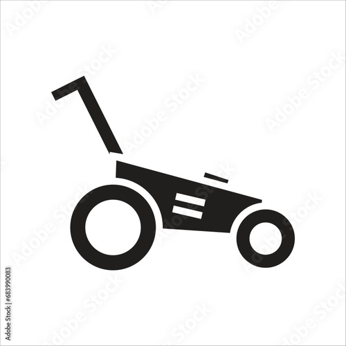 grass cutter vector icon line template