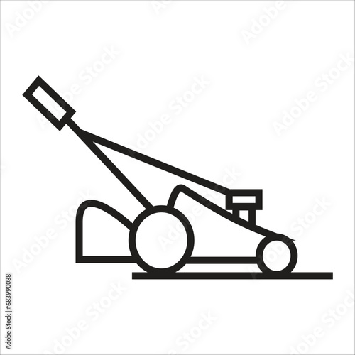 grass cutter vector icon line template