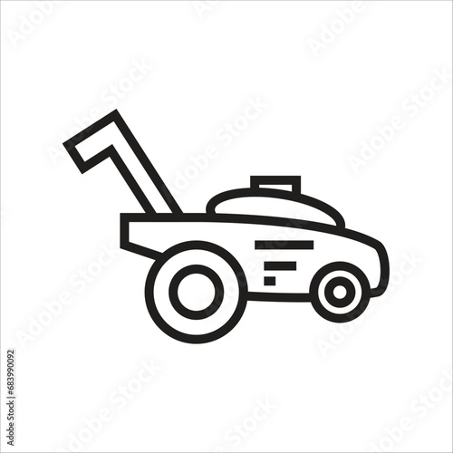 grass cutter vector icon line template