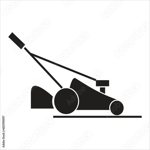 grass cutter vector icon line template