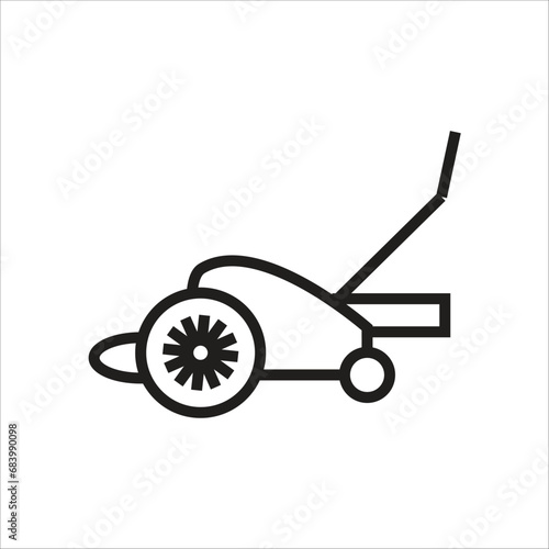 grass cutter vector icon line template