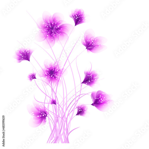 Fototapeta Naklejka Na Ścianę i Meble -  vector background with pink flowers