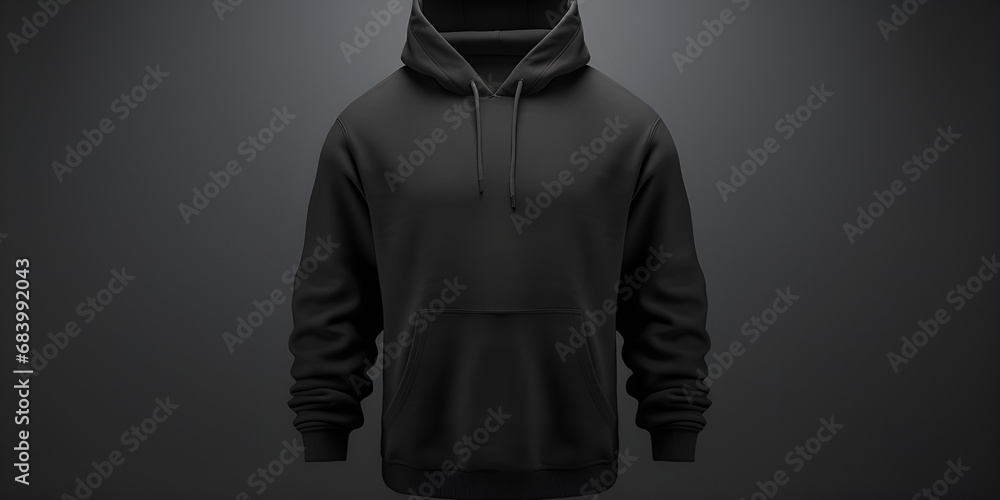 person in a jacket, Black Hoodie Logo Image, person, jacket, black jacket, jacket mockup, black background,