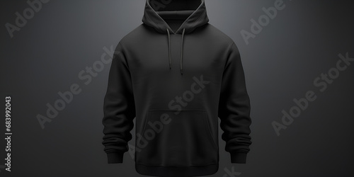 person in a jacket, Black Hoodie Logo Image, person, jacket, black jacket, jacket mockup, black background,