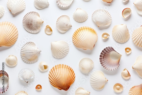Stunning Array of Shells: Unveiling Beauty in Simplicity & Minimalistic Style Generative AI