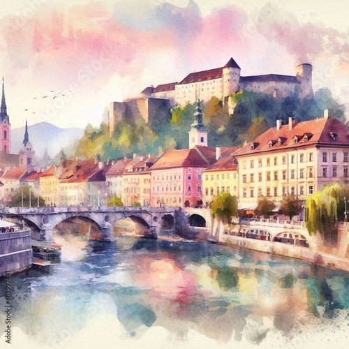 Ljubljan watercolor