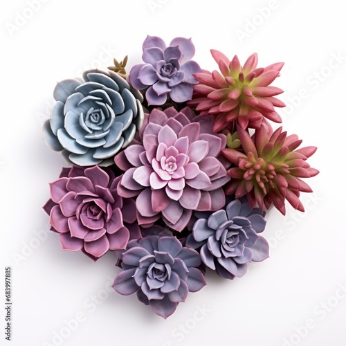 Stunning Array of Succulents: Unveiling Nature's Sculptural Beauties Generative AI © monsifdx