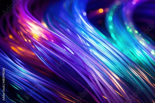 Vibrant Fiber Optics Colorful Technological Background