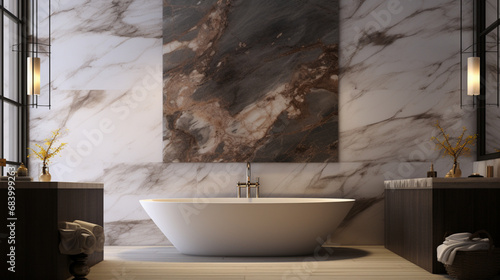 Fotografie, Obraz Salle de bain moderne et élégante