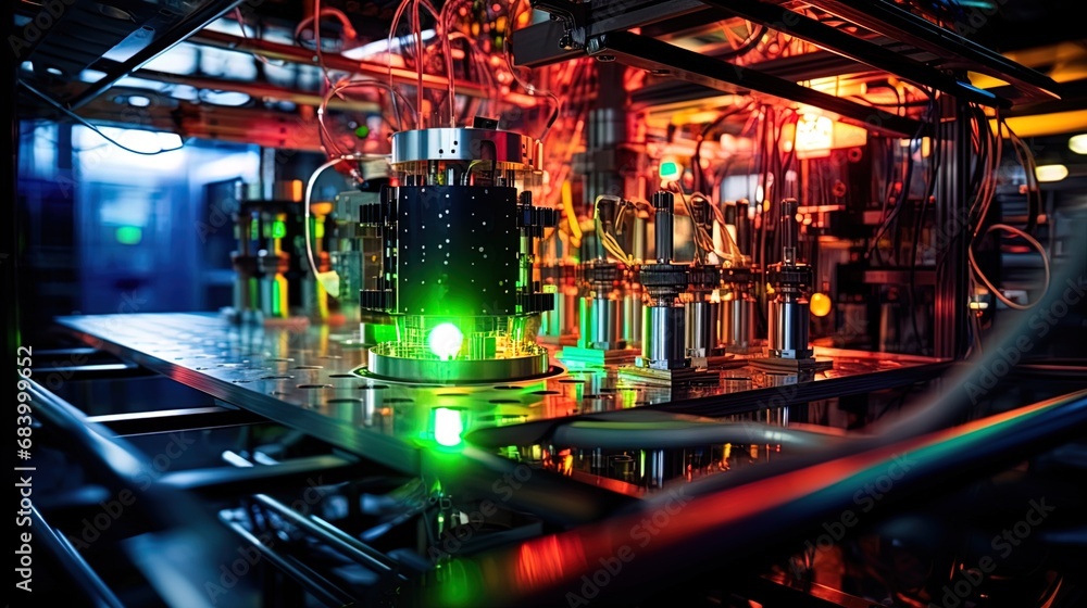 Research in quantum computing: photos of laboratories