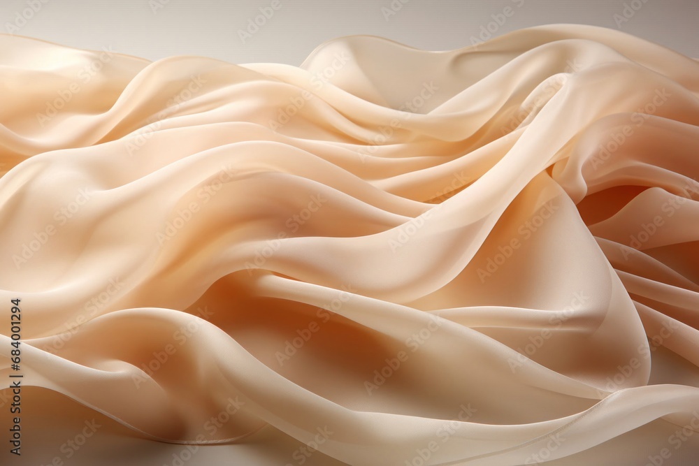 White Cloth on a Table with a Gentle Background Generative AI White Cloth on a Table with a Gentle Background Generative AI