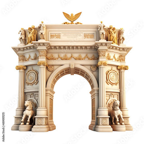 Triumphal arch isolated on transparent background. photo