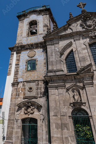 The Church of the Carmelites (Igreja dos Carmelitas Descalcos, XVII century) located at Carlos Alberto Square in the parish of Vitoria, in city of Porto, Portugal. photo