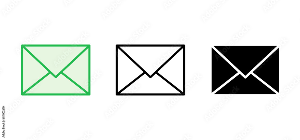 Mail icon set. email icon vector. E-mail icon. Envelope illustration Mail icon set. email icon vector. E-mail icon. Envelope illustration