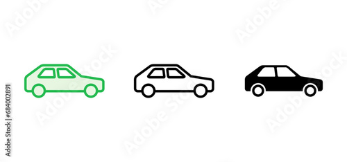 Car icon set. car vector icon. small sedan