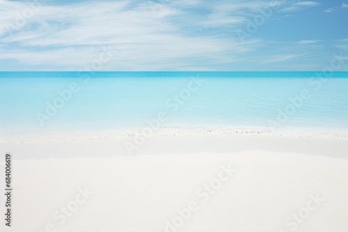 Discover Serenity: A Tropical Paradise with Crystal Clear Blue Waters and Pristine White Sands Generative AI © monsifdx