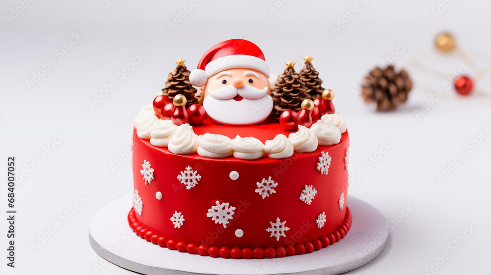 yummy christmas cake with santa claus topping yummy christmas cake with santa claus topping