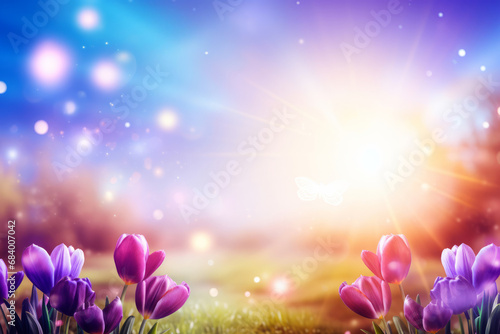 Pastel Dream  Tulips and Text Space