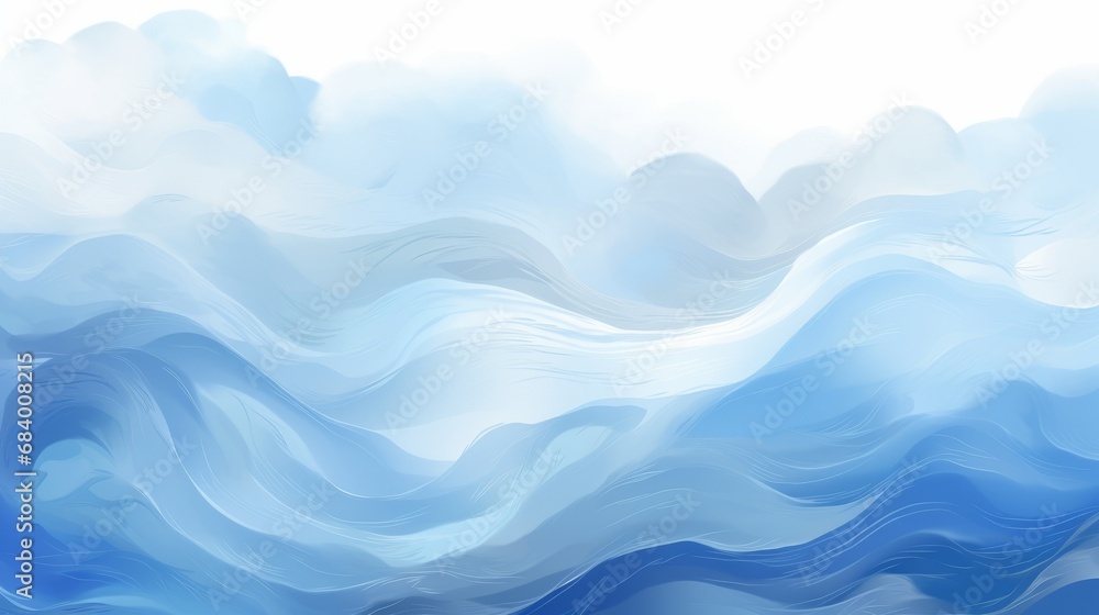Immerse in the Serenity: Stunning Vista of Azure Waves - An Artist's Paradise Generative AI
