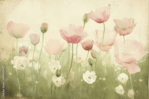 Pastel Dream: Tulips and Text Space © PhotoRK