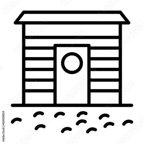 Ice fishing hut Icon