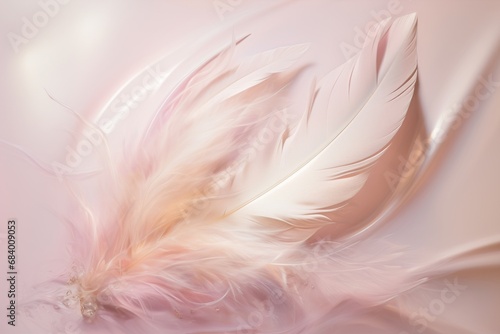 Mesmerizing Blend of Abstraction  A Pink Feather Dance in Surrealism Generative AI