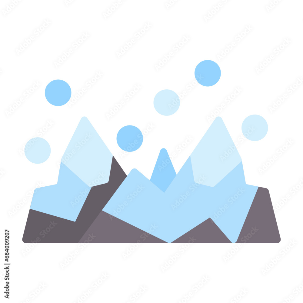 Snow-covered mountain Icon Snow-covered mountain Icon