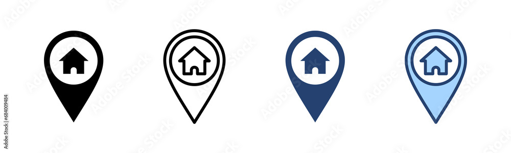 Address icon vector. home location sign and symbol. pinpoint Address icon vector. home location sign and symbol. pinpoint