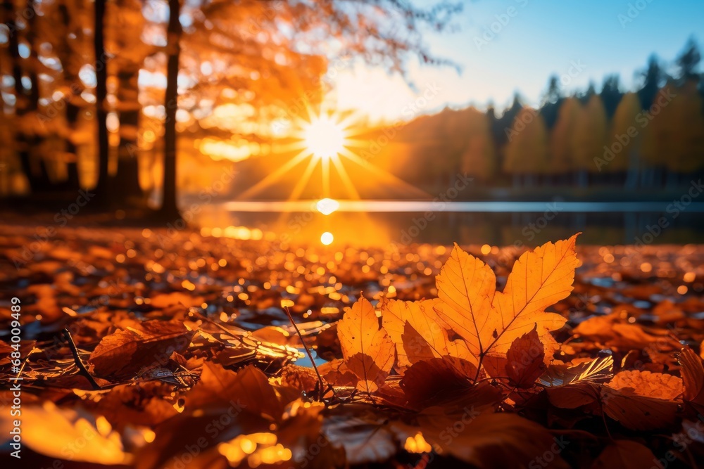 Sun-Kissed Autumn Glory: Captivating Fall Foliage Landscape Generative AI Sun-Kissed Autumn Glory: Captivating Fall Foliage Landscape Generative AI