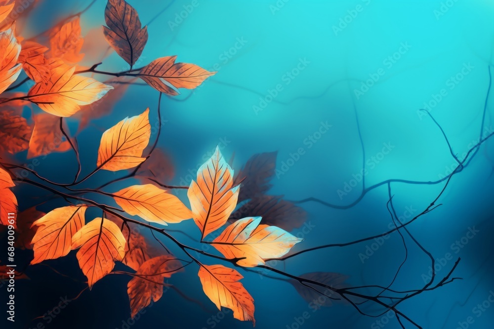 Fototapeta premium Enchanting Display of Autumn Splendor: Captivating Colors and Backdrops Revealed Generative AI