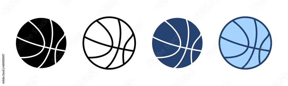 Basketball icon vector. Basketball ball sign and symbol - obrazy, fototapety, plakaty 