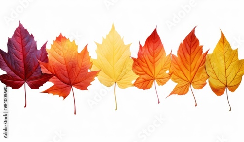 Stunning Isolated Autumn Leaves: An Elegant Dance of Nature Generative AI