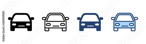 Car icon vector. car sign and symbol. small sedan