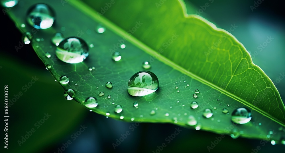 Mesmerizing Dance of Water Droplets on Emerald Foliage: A Fresh Perspective Generative AI Mesmerizing Dance of Water Droplets on Emerald Foliage: A Fresh Perspective Generative AI