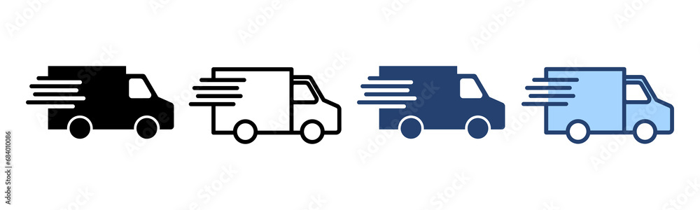 Delivery truck icon vector. Delivery truck sign and symbol. Shipping fast delivery icon Delivery truck icon vector. Delivery truck sign and symbol. Shipping fast delivery icon