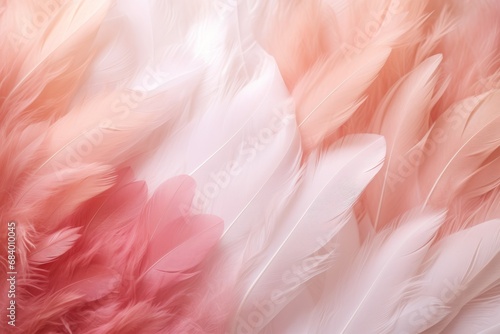 Unveiling Elegance  Explore the Exquisite Beauty of Pink and White Feathers Generative AI
