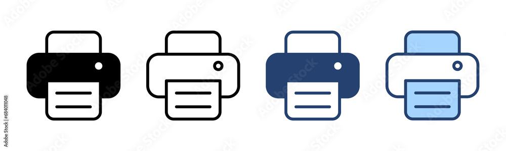 Print icon vector. printer sign and symbol