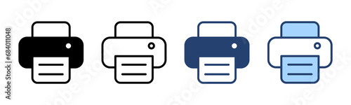 Print icon vector. printer sign and symbol